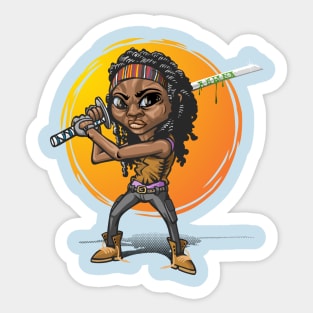 Michonne cartoon Sticker